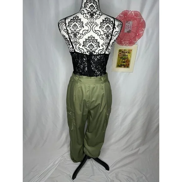 NWT Fashion Nova Lace and Cargo Jumpsuit Large - Picture 4 of 9